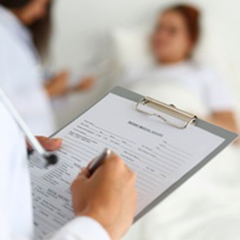 doctor with clipboard